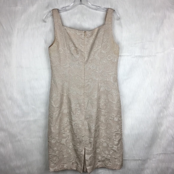 Evan Picone Champagne Brocade Dress Suit - Picture 3 of 6